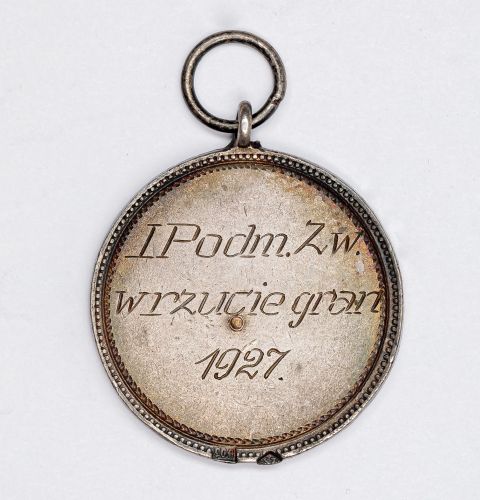 Medal Towarzystwa Powstańców i Wojaków: I Podm. Zw. w rzucie gran 1927